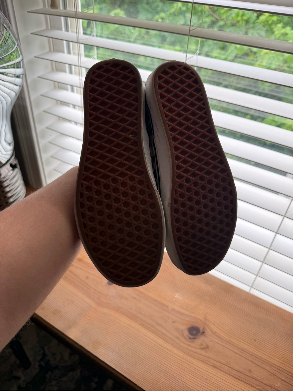 Vans Leopard Print Slip-Ons in Tan and Black - Picture 3 of 4